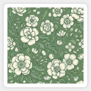 White Flowers Sticker